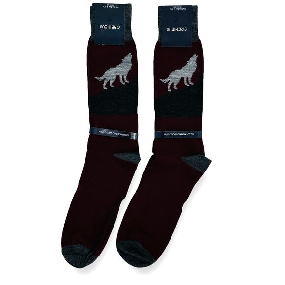 New Cremieux Howling Wolf Merino Wool Trouser Dress Socks Mens Sz 6 - 12.5 Lot - Picture 1 of 4